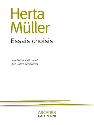 cover image of Essais choisis